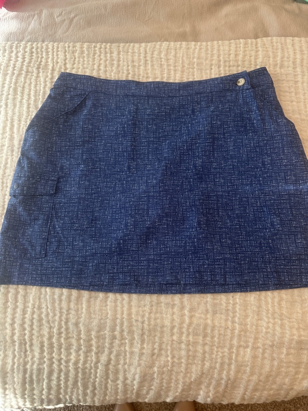 Women's Blue Textured golf/ athletic skirt
